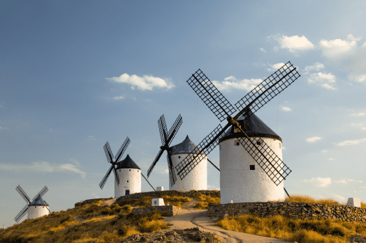 Molinos de viento de Don Quijote de la Mancha